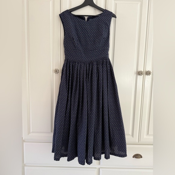 Modcloth Dresses & Skirts - Modcloth Navy Polka Dot Dress